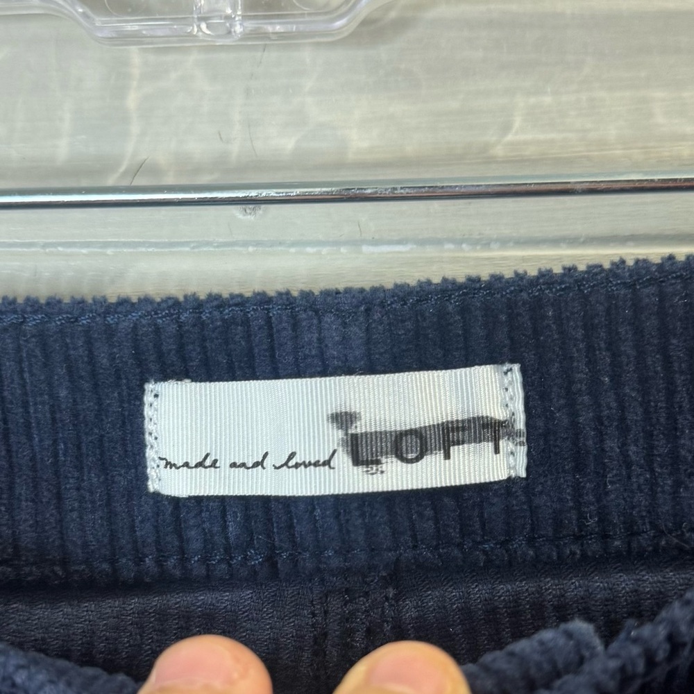 Loft NWOT Straight Corduroy Pants in Deep Space Blue Size 31 / 12 - Picture 9 of 10